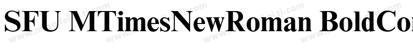 SFU MTimesNewRoman BoldCondensed字体转换
